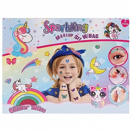 Детский игрушечный набор косметики L5285 лак 2 шт, помада, блеск, обруч для волос