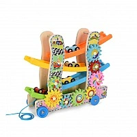 Wooden toy "Track" MD2594 ride-on, cars 4cm 3pcs