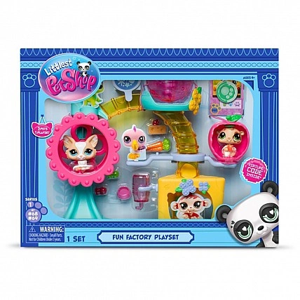 Игровой набор "Фабрика Развлечений" Littlest Pet Shop 00519 аксессуары и 2 фигурки, фабрика