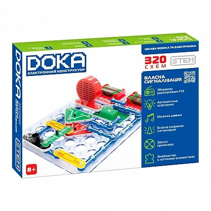 Электронный конструктор "320 СХЕМ" DOKA D70707 звук и свет