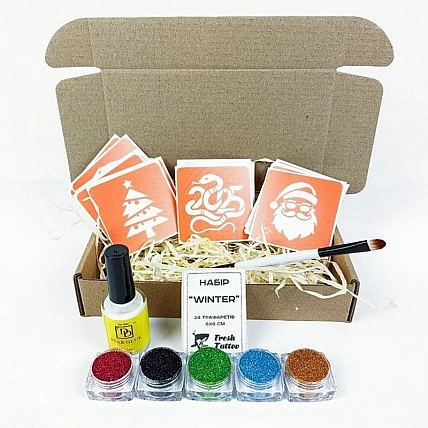 Набор для био-тату "Зима 2025 - глиттер" set-winter-glitter-2025