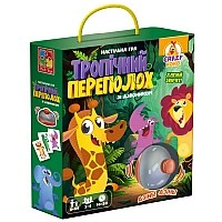 Настольная игра "Тропический переполох" VT8010-13, 50 карточек, правила игры, 1 колокольчик