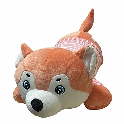 Детская мягкая игрушка "Собачка" L1124(Peach) игрушка с пледом, размер 60 см