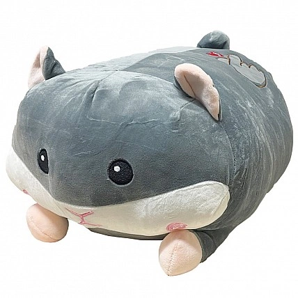 Детская мягкая игрушка "Хомяк" L1121(Grey) игрушка с пледом, размер 50 см