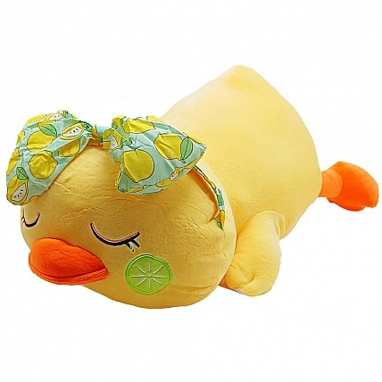 Детская мягкая игрушка "Уточка" L1126 игрушка с пледом, размер 60 см