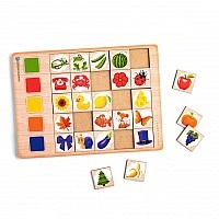 Wooden puzzle insert "Associations: colors-2" Ubumblebees (PSD095) PSD095