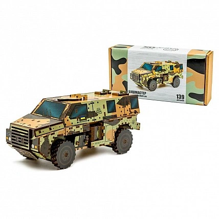 Деревянный 3D конструктор "Бушмастер" 139-0209, 139 деталей