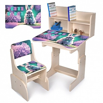 Детская Парта N 2071-1-2 дерево,  со стульчиком