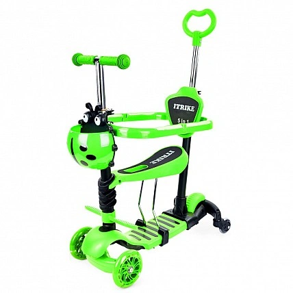 Самокат детский 3-х колесный 5 в 1 JR3-101-GR, до 25 кг