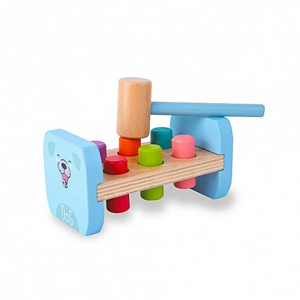 Деревянная игрушка стукачка "Собачка" MD 0839 молоток Собака