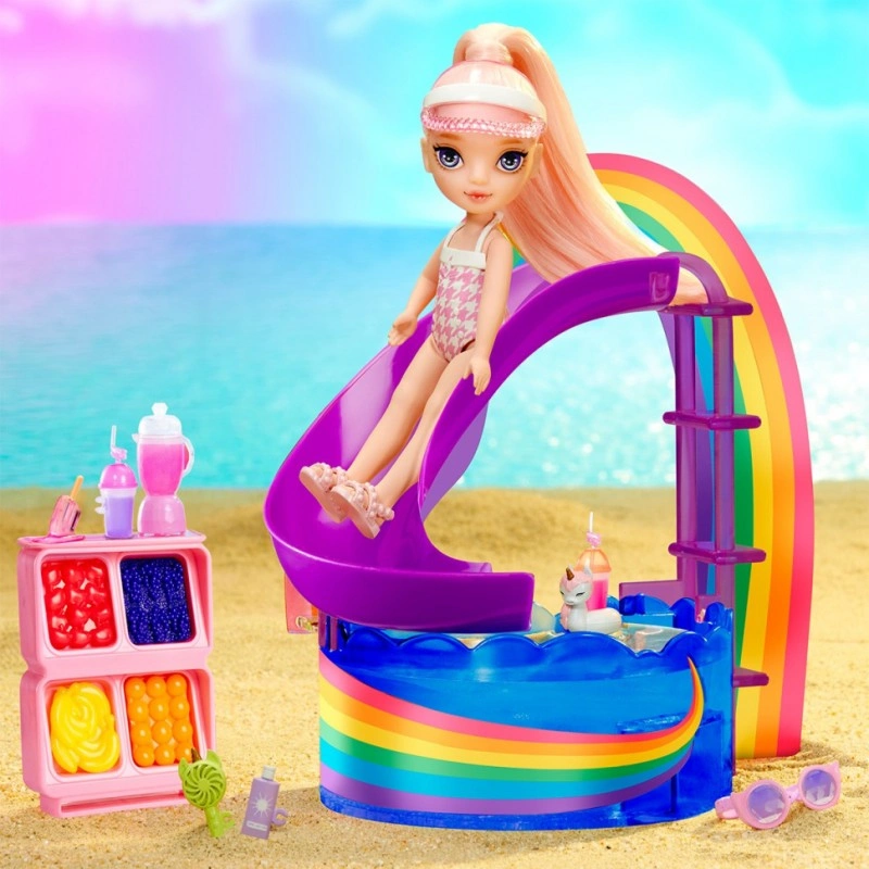 Детский игровой набор с куклой серии "Littles" - Счастливый праздник в бассейне Rainbow High 522249