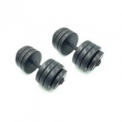 Гантели наборные композитные в пластиковой оболочке 2 шт по 19 кг Rock Pro NE-PL-G-019-2