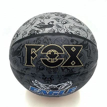 Мяч баскетбольный Fox ball №7 NE-BAS-1027, черно-серый