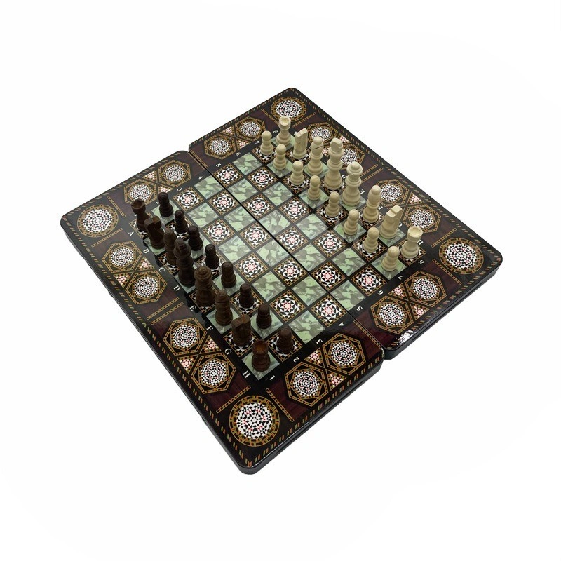 Набор настольных игр "Шахматы 3 в 1" Set3 NE-SP-SET-14 нарды, шашки, 40х40 см