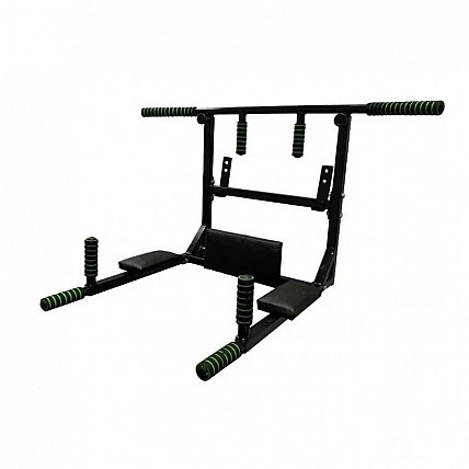 Турник-брусья настенный Iron 4 в 1 с мягкими ручками черный NE-TR-4B