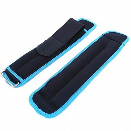 Утяжелители неопреновые NE-LG-WR-B15, 2 шт по 1,5 кг, черно-бирюзовые