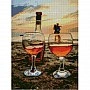 Алмазная картина "Закат в бокале" HX071 30х40 см