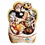 Wooden Puzzle Insert "Kittens-Purkotiki" Ubumblebees (PSF133)