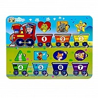 Деревянный пазл "Геометрические фигуры" Ubumblebees (ПСД048) PSD048