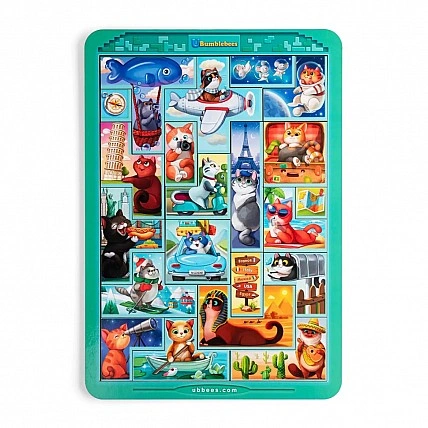 Деревянный сортер "Тетрис большой - Котики" (ПСД125) PSD125