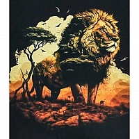 Алмазная мозаика "Король лев" HEG88135 30х40 см