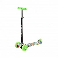 Самокат детский 3-х колесный SC25103(Green) колеса со светом