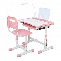 Детская Парта M 5068-8-2 со стулом, розовый, подставка для книги