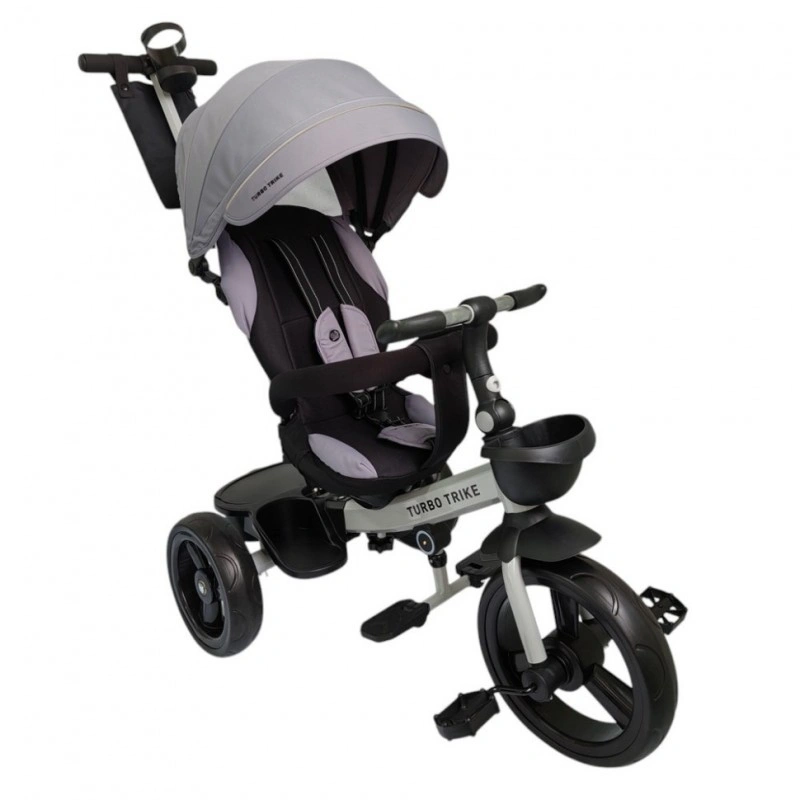 Дитячий триколісний велосипед MT 1001-1 Smart Grey з батьківською ручкою