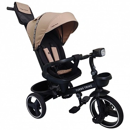 Велосипед детский трехколесный MT 1002-1 Almond Beige с родительской ручкой