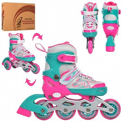 Ролики раздвижные Profi A4148-XS-PBL размер(27-30)