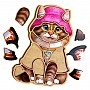 Wooden outline puzzle "Ukrainian cat" Ubumblebees (PSF136) PSF136