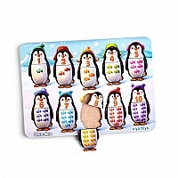 Wooden Puzzle Insert "Penguins" Ubumblebees (PSD164) PSD164