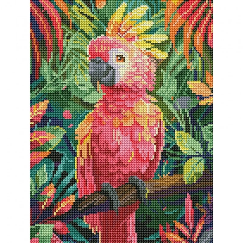 Алмазна мозаїка «Рожевий папуга» RDBS7007, 30x40 см