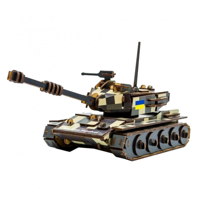 Дерев'яний 3D-конструкторський танк 162-0074, 162 деталі