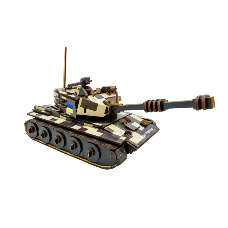 Дерев'яний 3D-конструкторський танк 162-0074, 162 деталі