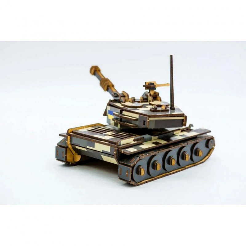 Дерев'яний 3D-конструкторський танк 162-0074, 162 деталі