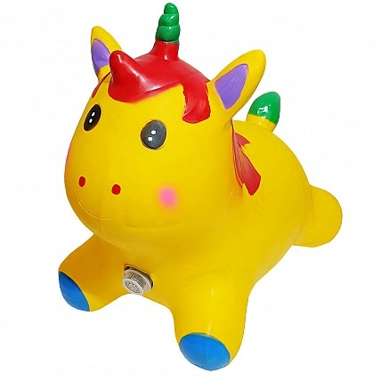 Дитяча іграшка для стрибків «Unicorn» RB2520 Музика, світло-жовта