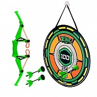 Игрушечный лук с мишенью BULLZ EYE Zing AS200G 3 стрелы и мишень
