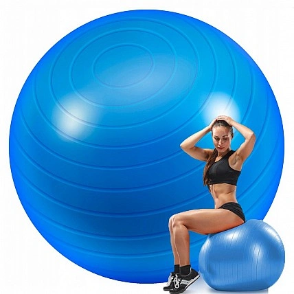 Фітбол-м'яч для фітболу HMS NE-FB-65B, синій 65 см