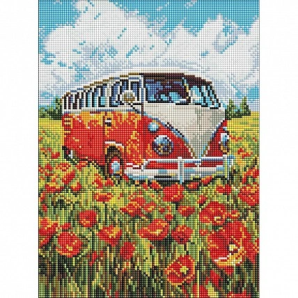 Алмазна мозаїка «Подорож до червоного» ©art_selena_ua AMO8215, 30x40 см