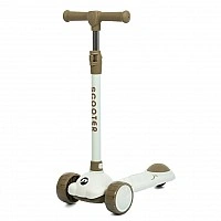 Kids' three-wheeled scooter JR3-129-BRN, wheels with lights