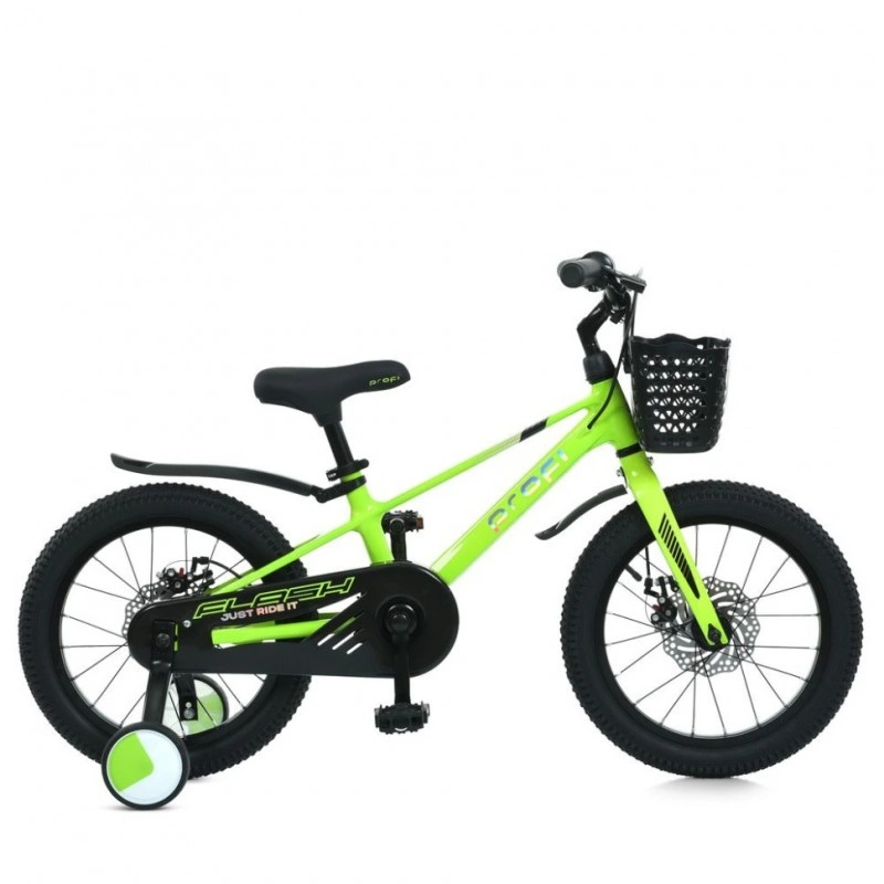Дитячий велосипед Flash MB 1683 NEON GREEN, колеса 16 дюймів