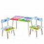 Children's Table M 501-15 tabletop 60 x 40 cm, 2 chairs