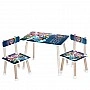 Children's Table M 501-18 tabletop 60 x 40 cm, 2 chairs