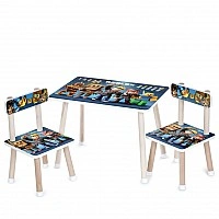 Children's Table M 501-23 tabletop 60 x 40 cm, 2 chairs