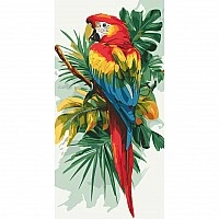 Paint by numbers "Bright Macaw" 11721-AC 40x80 cm