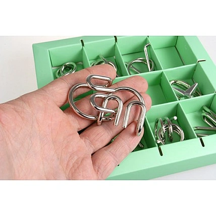 Набір головоломок Metal Puzzles green Eureka 3D Puzzle 473357, 10 головоломок