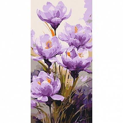 Живопис за номерами «Крокуси» 13096-AC 40x80 см