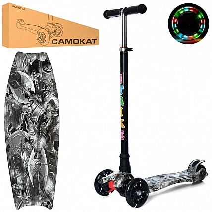 Самокат дитячий MAXI iTrike JR 3-055-3-WP10 з підсвічуванням