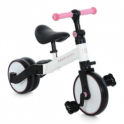 Дитячий велосипед-беговел MBB 1008 white pink 10 дюймів